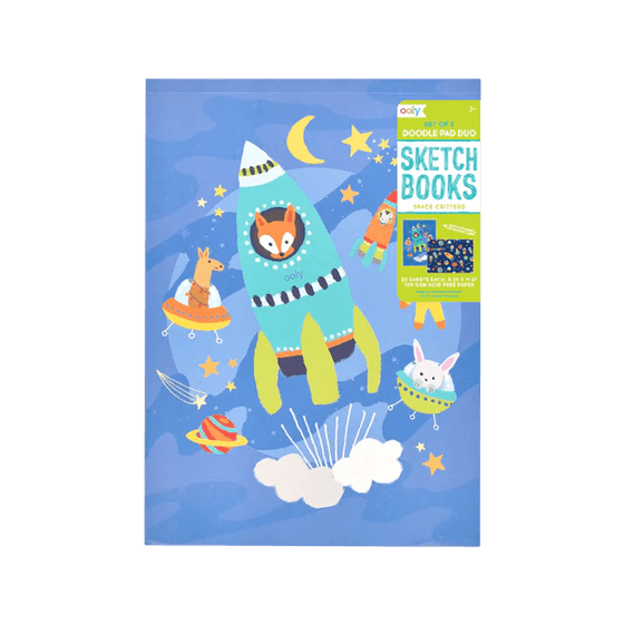 Space Critters Doodle Pad Duo Sketchbooks - set of 2 - My Little Thieves