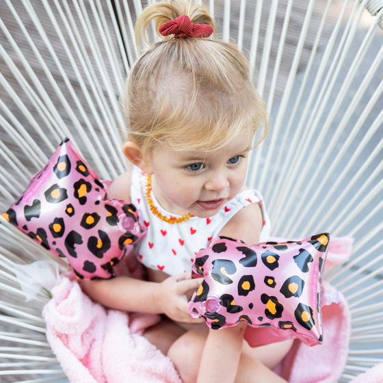 Rose Gold Leopard Inflatable Armbands -0-2 years