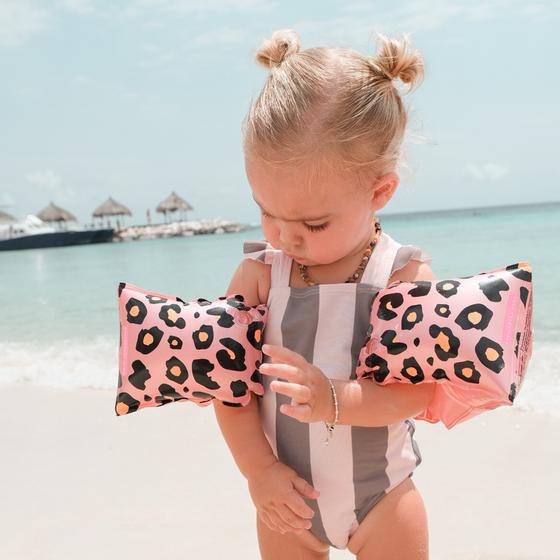 Rose Gold Leopard Inflatable Armbands -0-2 years