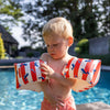 Red-White Whale Inflatable Armbands- 2-6 years