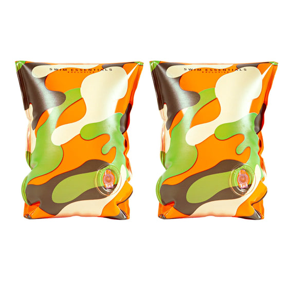 Orange Camouflage Inflatable Armbands - 2-6 years