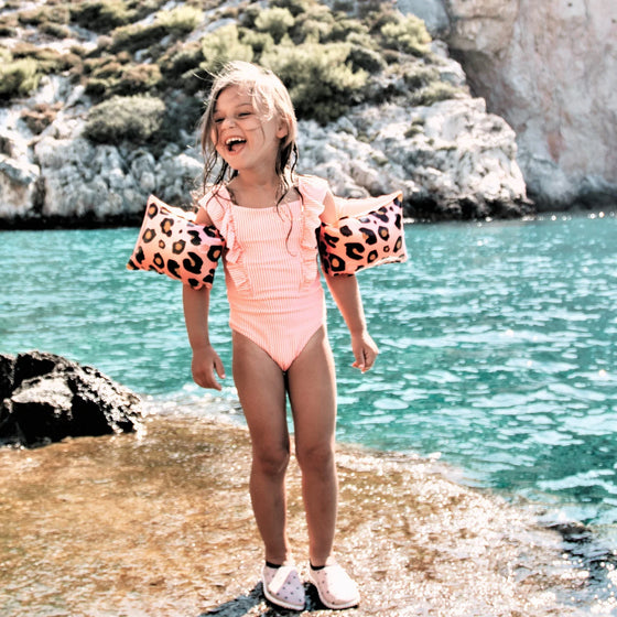 Rose Gold Leopard Inflatable Armbands- 2-6 years