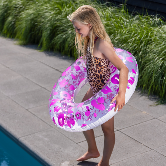 Neon Leopard Printed Swim-ring 90 cm  Pool inflatable