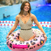 Rose Gold Leopard Printed Swim- ring   Pool Inflatable 90 cm