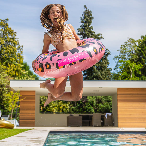 Rose Gold Leopard Printed Swim- ring   Pool Inflatable 90 cm