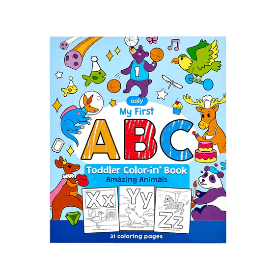 Toddler Color-In' Book - ABC Amazing Animals - My Little Thieves