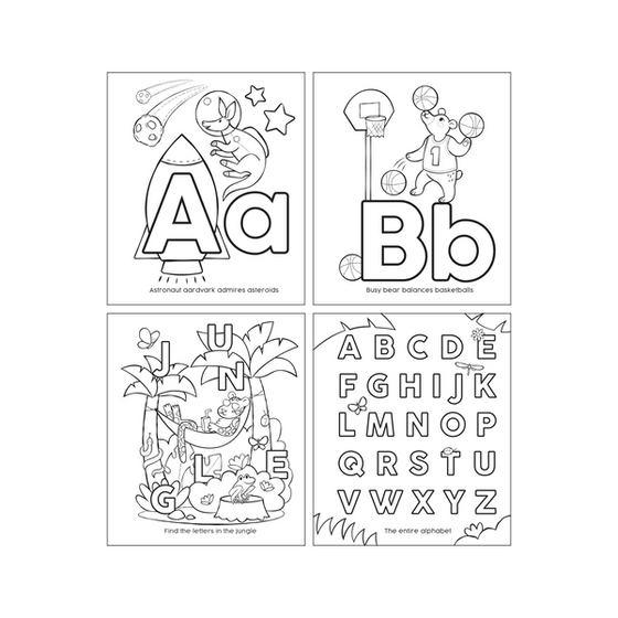 Toddler Color-In' Book - ABC Amazing Animals - My Little Thieves