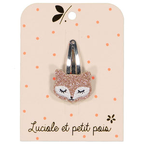 Fox Hair Clip - Pink Glitter - My Little Thieves