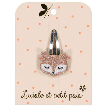 Fox Hair Clip - Pink Glitter - My Little Thieves