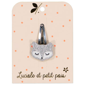 Fox Hair Clip - Silver Glitter - My Little Thieves