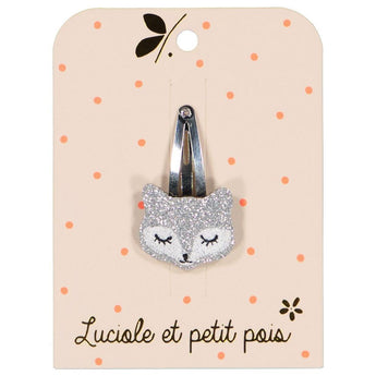 Fox Hair Clip - Silver Glitter - My Little Thieves