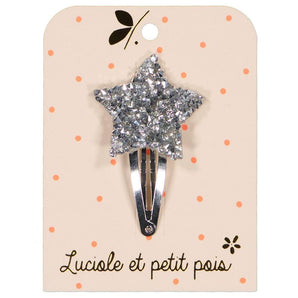 Star Hair Clip - Silver Rhinestones - My Little Thieves